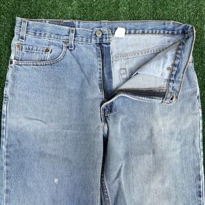 VTG Levi's 550 Jeans Men 37x31 Blue Distress Red Tab Relaxed Tapered Leg USA 90s